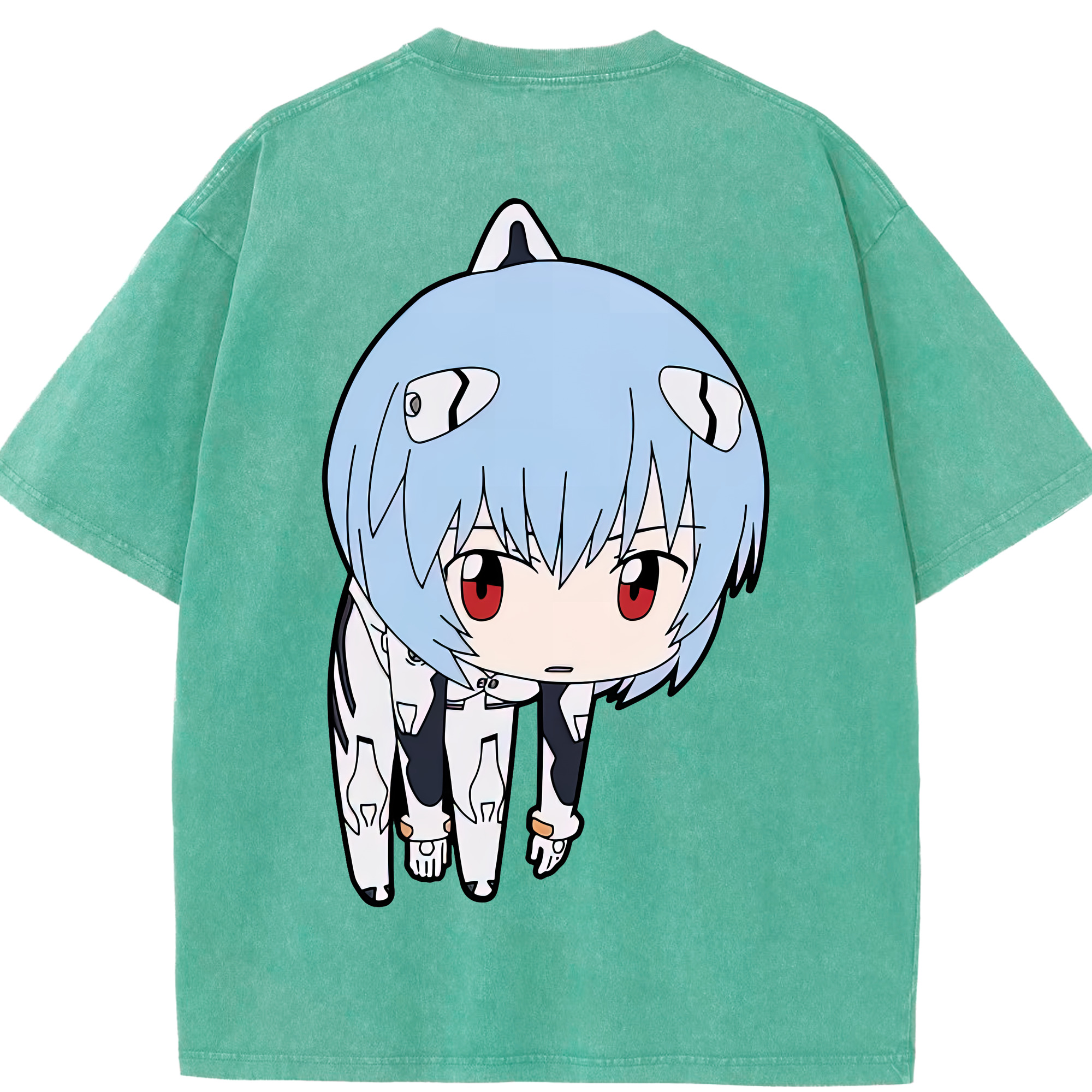 （画像用） EVA 新世紀エヴァンゲリオン 綿100% ヴィンテージ風 半袖Tシャツ（背面プリント）